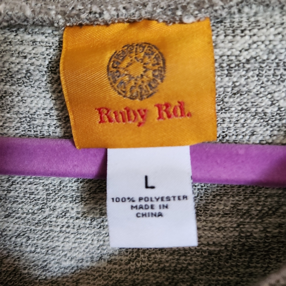 Ruby Rd black heathered sweater large - Picture 6 of 7